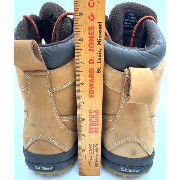 LL Bean Mens 12M Brown Leather Primaloft Storm Chaser Winter Duck Boots TEK 2.0 - Picture 10 of 16